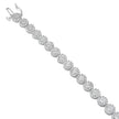 14K White Gold 2.00 Cttw Diamond Halo Link Tennis Bracelet (H-I Color, I1-I2 Clarity) - 7