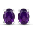 1.60 Carat Genuine Amethyst .925 Sterling Silver Earrings