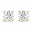IGI Certified 14K Yellow Gold 1.00 Cttw Round Lab Grown Diamond Solitaire Stud Earrings