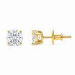 IGI Certified 14K Yellow Gold 1.00 Cttw Round Lab Grown Diamond Solitaire Stud Earrings