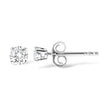 AGS Certified 14K White Gold 1.0 Cttw 4-Prong Set Brilliant Round-Cut Solitaire Diamond Push Back Stud Earrings (E-F Color, SI2-I1 Clarity)