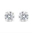 14K White Gold 1-1/2 Cttw Round Brilliant-Cut Near Colorless Diamond Classic 4-Prong Stud Earrings with Screw Backs (H-I Color, SI1-SI2 Clarity)