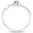 0.07 Carat Genuine Tanzanite .925 Sterling Silver Ring