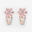1.66 Carat Genuine Morganite and White Topaz .925 Sterling Silver Earrings