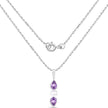 1.34 Carat Genuine Amethyst and Pearl .925 Sterling Silver Pendant