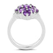 2.16 Carat Genuine Amethyst .925 Sterling Silver Ring