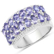 2.59 Carat Genuine Tanzanite .925 Sterling Silver Ring