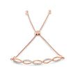 14K Rose Gold Plated .925 Sterling Silver 1/10 cttw Diamond Infinity Twist 4â€-10â€ Adjustable Bolo Bracelet (I-J Color, I2-I3 Clarity)