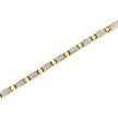 14K Yellow Gold 2 1/2 Cttw Princess-Cut Diamond Link Tennis Bracelet (H-I Color, SI2-I1 Clarity) - 7.25