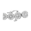 14K White Gold 2.00 Cttw Diamond Halo Link Tennis Bracelet (H-I Color, I1-I2 Clarity) - 7