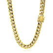 9.15mm 10k Yellow Gold Semi Solid Miami Cuban Chain