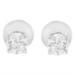 14K White Gold 1/2 Cttw Pie-Cut Diamond Solitaire Stud Earrings (H-I Color, SI1-SI2 Clarity)
