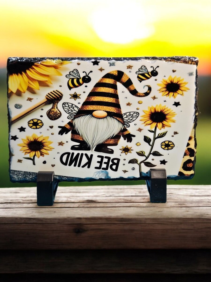 4x6 - inch Slate Plaque: Oops! Bee Kind...or Don’t - Sublimation Slate - Decoration - Custom Crafting Alliance, LLC