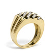 Men's 10K Yellow Gold 1.00 Cttw Channel Set Diamond 5 Row Band Ring