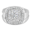 14K White Gold Men's 1 CTTW Diamond Band Ring