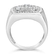 14K White Gold Men's 1 CTTW Diamond Band Ring