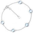 5.00 Carat Genuine Blue Topaz .925 Sterling Silver Bracelet - Bracelets - Custom Crafting Alliance, LLC