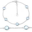 5.00 Carat Genuine Blue Topaz .925 Sterling Silver Bracelet - Bracelets - Custom Crafting Alliance, LLC