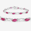 5.00 Carat Genuine Ruby 10K White Gold Bracelet - Bracelets - Custom Crafting Alliance, LLC