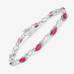 5.00 Carat Genuine Ruby 10K White Gold Bracelet - Bracelets - Custom Crafting Alliance, LLC