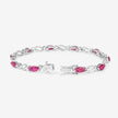 5.00 Carat Genuine Ruby 10K White Gold Bracelet - Bracelets - Custom Crafting Alliance, LLC