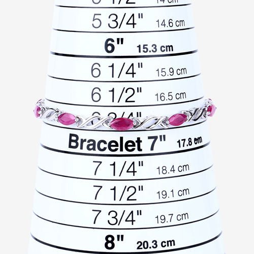 5.00 Carat Genuine Ruby 10K White Gold Bracelet - Bracelets - Custom Crafting Alliance, LLC
