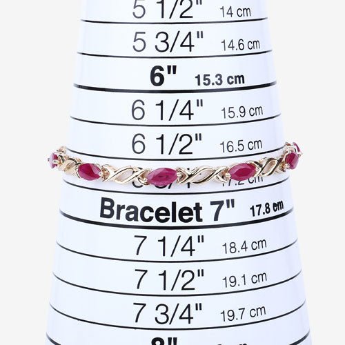 5.00 Carat Genuine Ruby 10K Yellow Gold Bracelet - Bracelets - Custom Crafting Alliance, LLC
