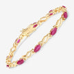 5.00 Carat Genuine Ruby 10K Yellow Gold Bracelet - Bracelets - Custom Crafting Alliance, LLC