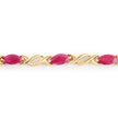 5.00 Carat Genuine Ruby 10K Yellow Gold Bracelet - Bracelets - Custom Crafting Alliance, LLC