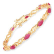 5.00 Carat Genuine Ruby 10K Yellow Gold Bracelet - Bracelets - Custom Crafting Alliance, LLC