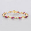 5.00 Carat Genuine Ruby 10K Yellow Gold Bracelet - Bracelets - Custom Crafting Alliance, LLC