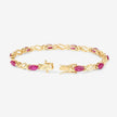 5.00 Carat Genuine Ruby 10K Yellow Gold Bracelet - Bracelets - Custom Crafting Alliance, LLC