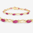 5.00 Carat Genuine Ruby 10K Yellow Gold Bracelet - Bracelets - Custom Crafting Alliance, LLC