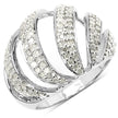 0.98 Carat Genuine White Diamond .925 Sterling Silver Ring