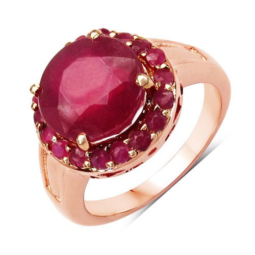 5.01 Carat Glass Filled Ruby .925 Sterling Silver Ring - Rings - Custom Crafting Alliance, LLC
