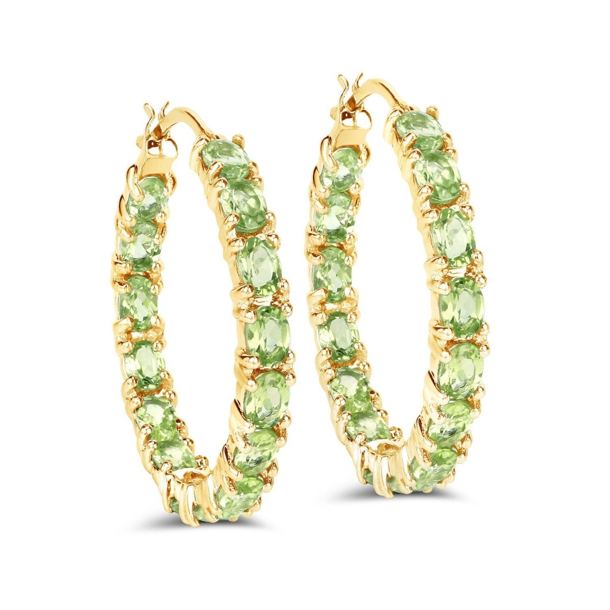 5.10 Carat Genuine Peridot .925 Sterling Silver Earrings - Earrings - Custom Crafting Alliance, LLC