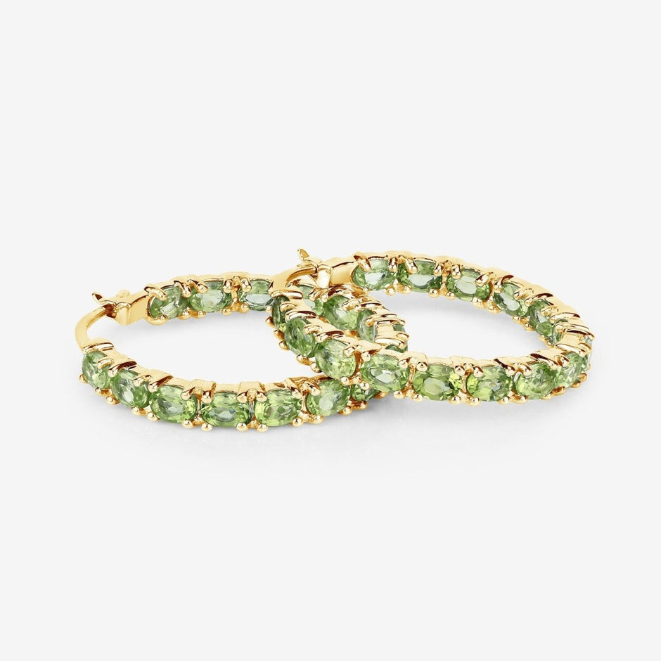 5.10 Carat Genuine Peridot .925 Sterling Silver Earrings - Earrings - Custom Crafting Alliance, LLC