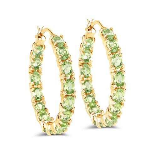 5.10 Carat Genuine Peridot .925 Sterling Silver Earrings - Earrings - Custom Crafting Alliance, LLC