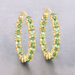 5.10 Carat Genuine Peridot .925 Sterling Silver Earrings - Earrings - Custom Crafting Alliance, LLC