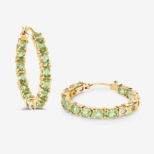 5.10 Carat Genuine Peridot .925 Sterling Silver Earrings - Earrings - Custom Crafting Alliance, LLC