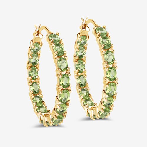 5.10 Carat Genuine Peridot .925 Sterling Silver Earrings - Earrings - Custom Crafting Alliance, LLC
