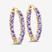 5.10 Carat Genuine Tanzanite .925 Sterling Silver Earrings - Earrings - Custom Crafting Alliance, LLC