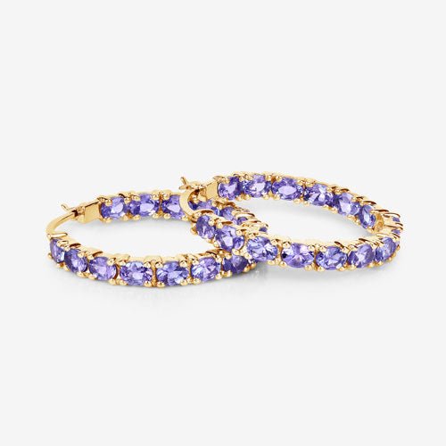 5.10 Carat Genuine Tanzanite .925 Sterling Silver Earrings - Earrings - Custom Crafting Alliance, LLC
