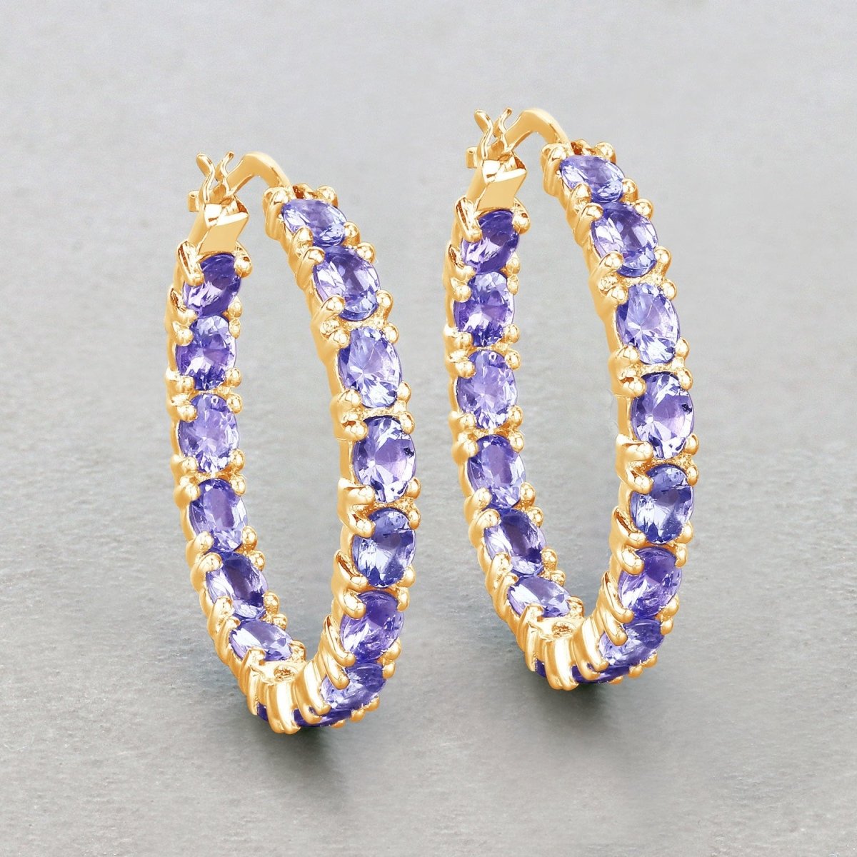 5.10 Carat Genuine Tanzanite .925 Sterling Silver Earrings - Earrings - Custom Crafting Alliance, LLC