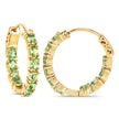 3.40 Carat Genuine Peridot .925 Sterling Silver Earrings