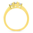 10K Yellow Gold 3.0 Cttw Diamond Eight-Row Bypass Crossover Statement Band Ring (H-I Color, I2-I3 Clarity) - Size 7