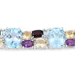 51.36 Carat Genuine Multi Stones .925 Sterling Silver Bracelet - Bracelets - Custom Crafting Alliance, LLC