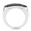 0.99 Carat Genuine Blue Sapphire .925 Sterling Silver Ring