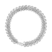 .925 Sterling Silver 1/2 Cttw Diamond Double Row S-Link Bracelet (I-J Color, I2-I3 Clarity) - 7.5