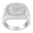 14K White Gold Men's 1 CTTW Diamond Band Ring
